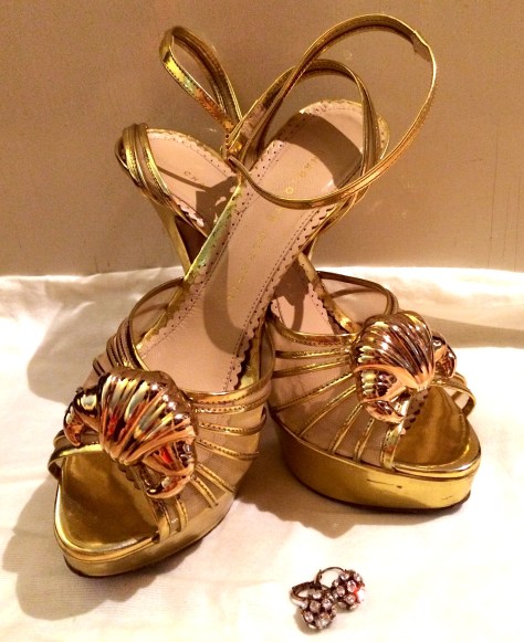 Charlotte Olympia shoes and Kate Spade earrings